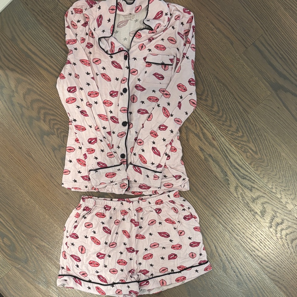 KatiejNyc Maia Valentine's Lip Lounge Set